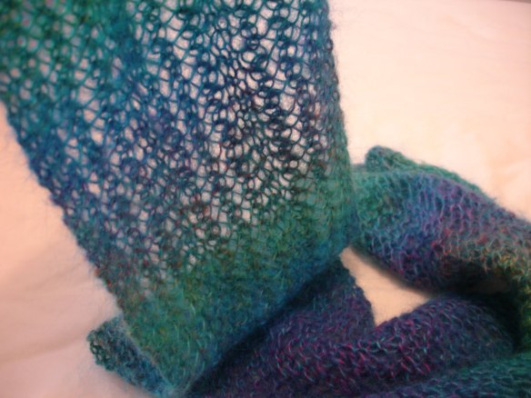Easy Lacey Scarf Free Knitting Pattern Hachi Yarns